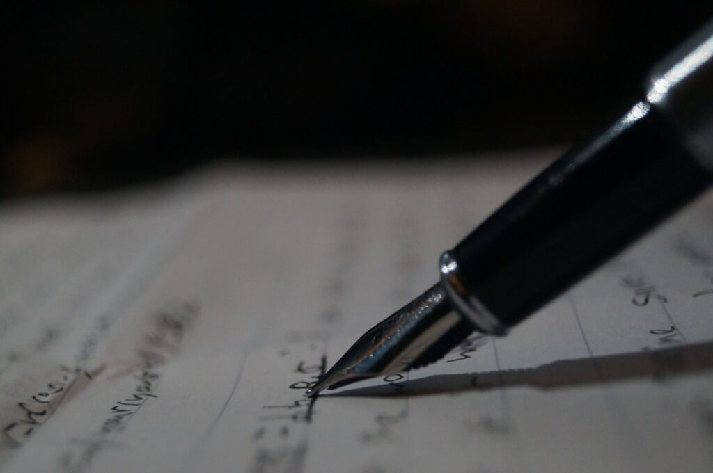 Legal document and seal on a desk